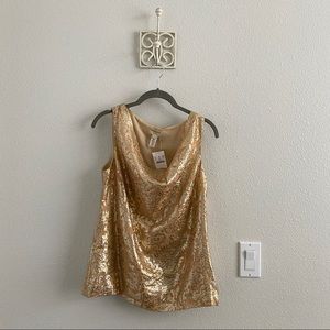 J. CREW KHLOE JACQUARD METALLIC SLEEVELESS TOP 4